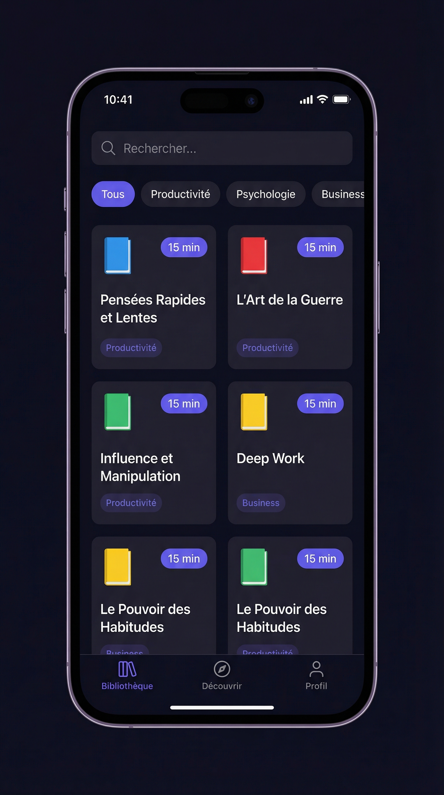Bibliotheque Declic — catalogue de livres avec categories
